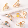 Cold Enamel Hair Claw Clips Hairpins for Women Girl Fashion Accessories Plated Alloy Belle Femme